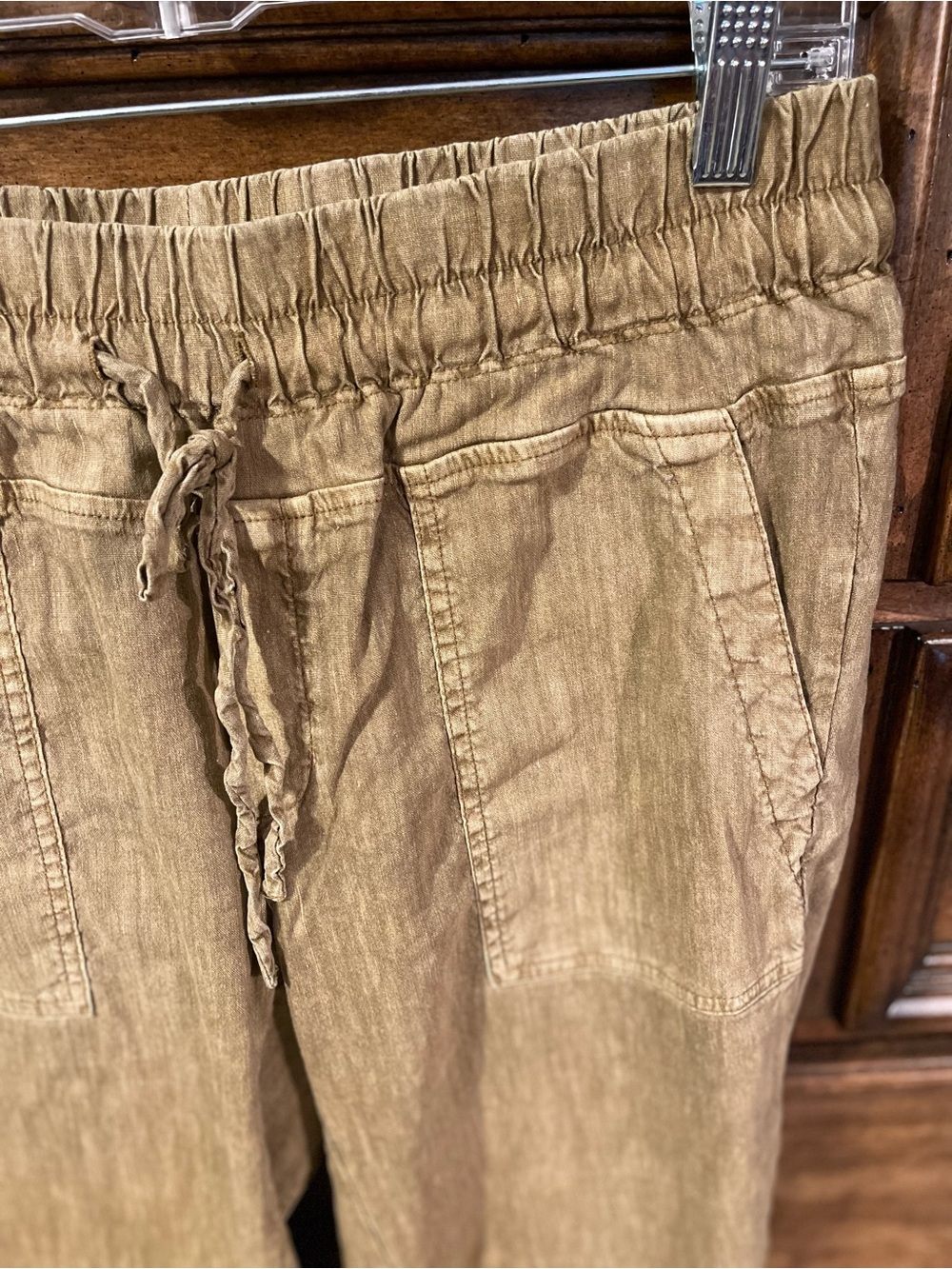 Kut from the Kloth Tan Drawstring Track Pants - Picture 2 of 4